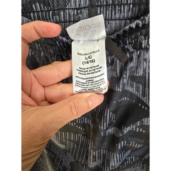 Black/Gray Adidas Joggers Athletic Pants with pockets Size L (14/16) - EUC - Picture 6 of 11